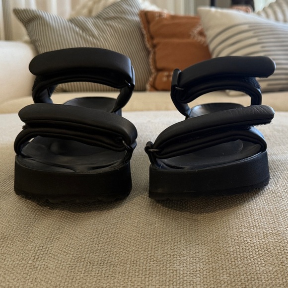 Women’s Papillio by Birkenstock Theda Black Platform Wedge Sandals - Picture 10 of 14